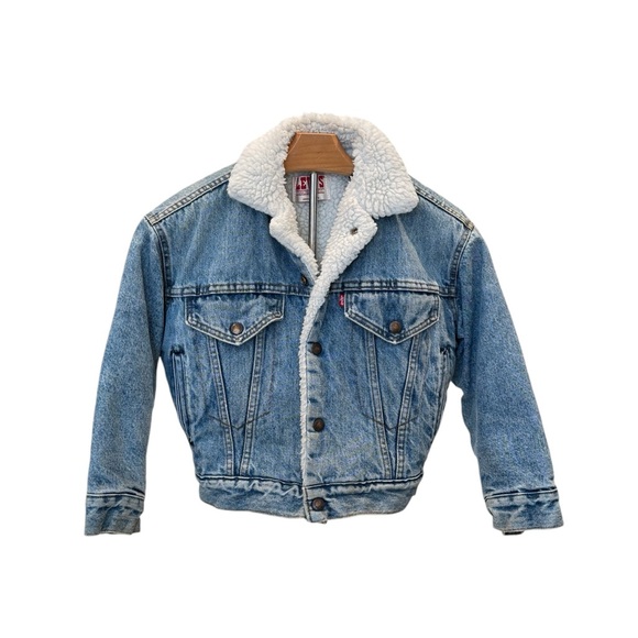 Vintage Kids Levi's Shearling Trucker‎ Jacket Size Small - Picture 1 of 10